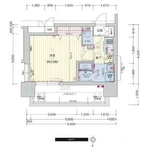 1K 間取り図