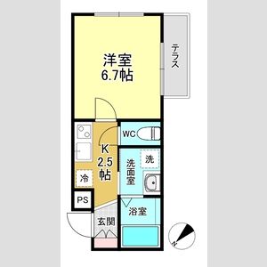 1K 間取り図