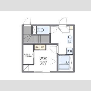 1K 間取り図