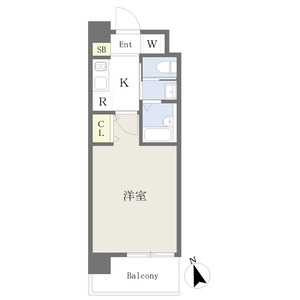 1K 間取り図