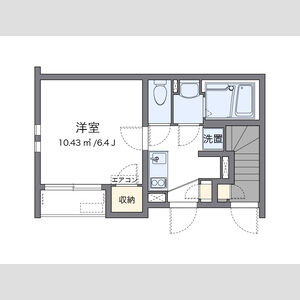 1K 間取り図
