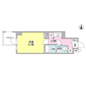 1K 間取り図