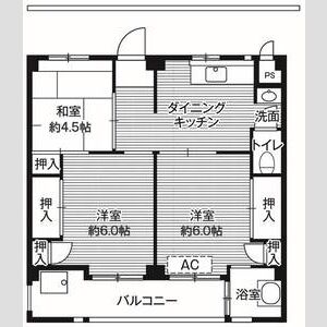 3DK 間取り図