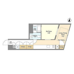 1DK 間取り図
