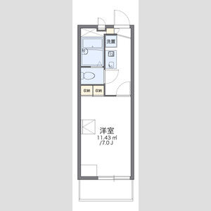 1K 間取り図