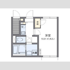 1K 間取り図
