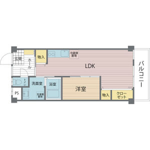 1LDK 間取り図