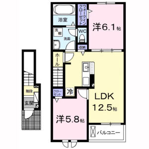 2LDK 間取り図