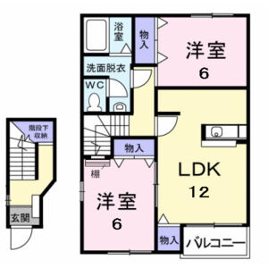 2LDK 間取り図