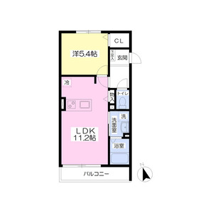 1LDK 間取り図