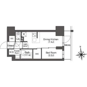 1DK 間取り図