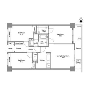 3LDK 間取り図