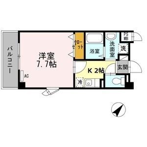 1K 間取り図