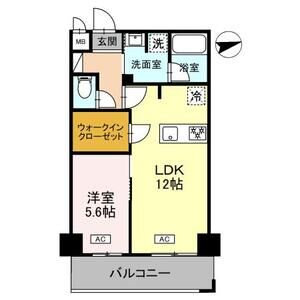 1LDK 間取り図