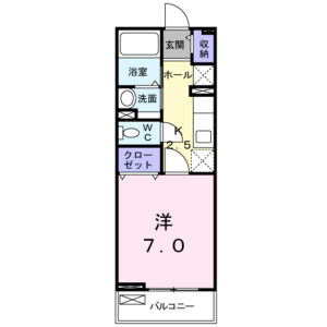 1K 間取り図