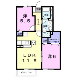2LDK 間取り図