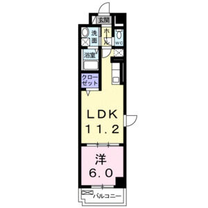 1LDK 間取り図