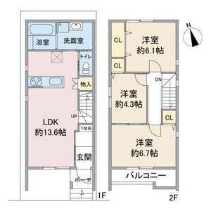 3LDK 間取り図