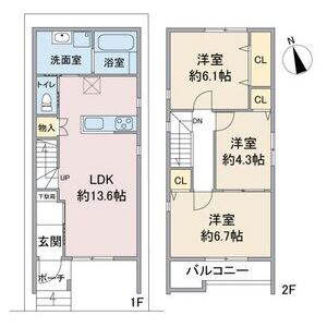 3LDK 間取り図