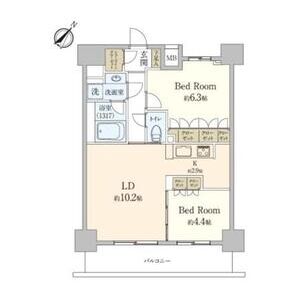 2LDK 間取り図
