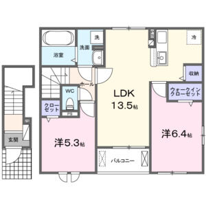 2LDK 間取り図