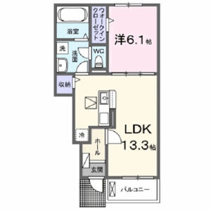 1LDK 間取り図
