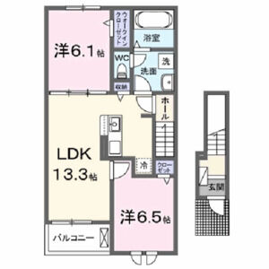 2LDK 間取り図