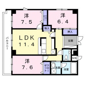 3LDK 間取り図