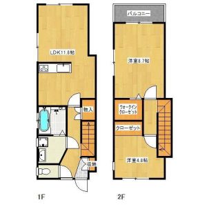 2LDK 間取り図