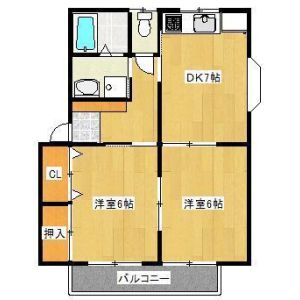 2DK 間取り図