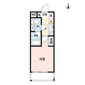 1K 間取り図