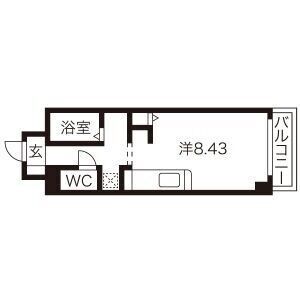 ワンルーム 間取り図