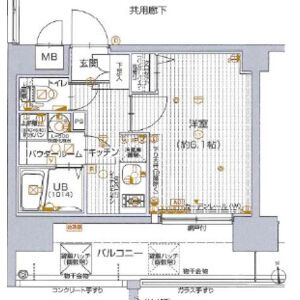 1K 間取り図