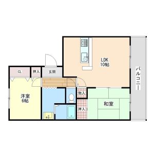 2LDK 間取り図