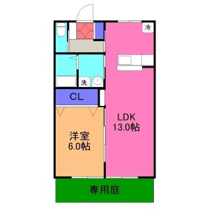 1LDK 間取り図