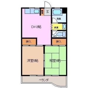 2DK 間取り図
