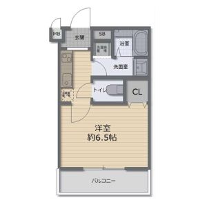 1K 間取り図