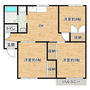 3DK 間取り図
