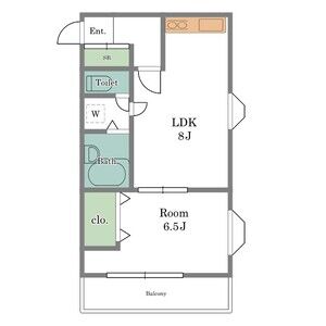 1LDK 間取り図