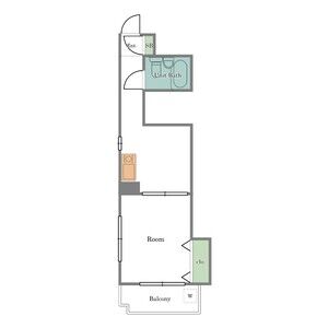 1DK 間取り図