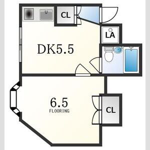 1DK 間取り図