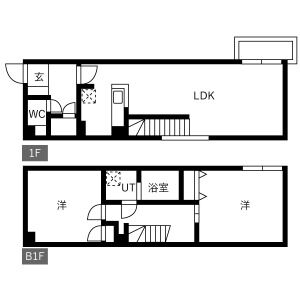 2LDK 間取り図