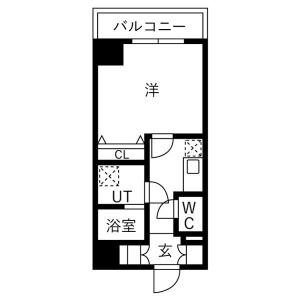 1K 間取り図