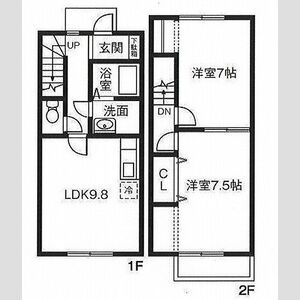 2LDK 間取り図