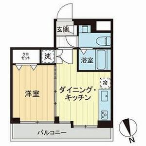 1DK 間取り図