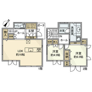 2LDK 間取り図