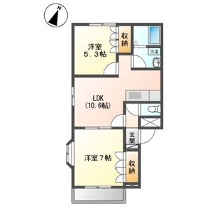 2LDK 間取り図