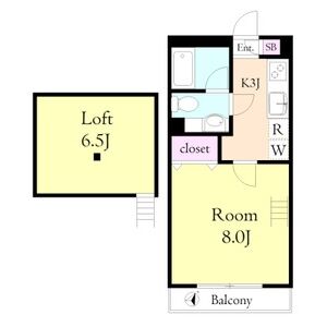 1K 間取り図