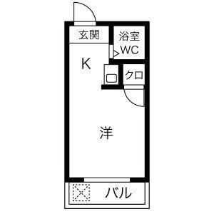 ワンルーム 間取り図