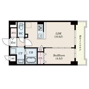 1LDK 間取り図